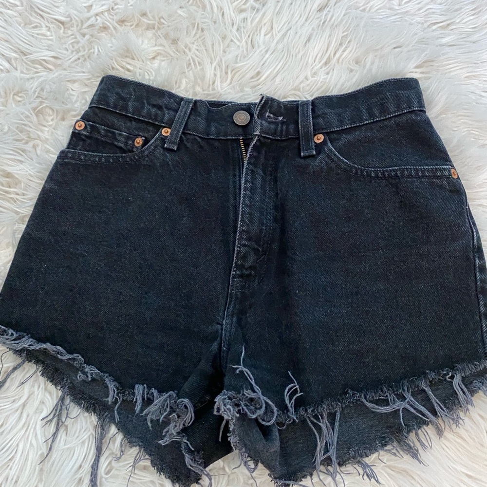 Black Levi  high rise shorts
